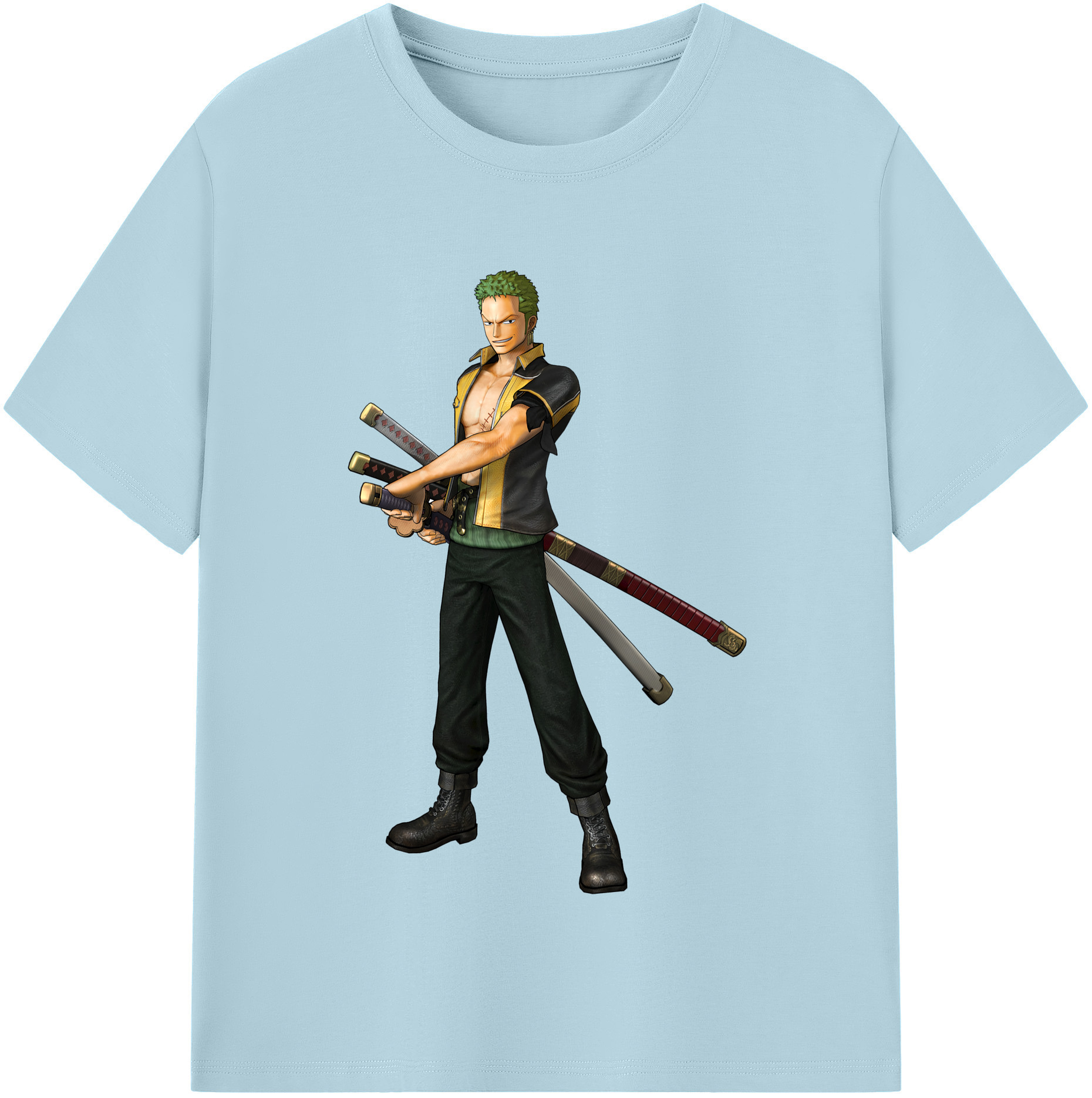 （画像用） ワンピース ロロノア・ゾロ ONE PIECE Roronoa Zoro 綿100％半袖Tシャツ（フロントプリント）